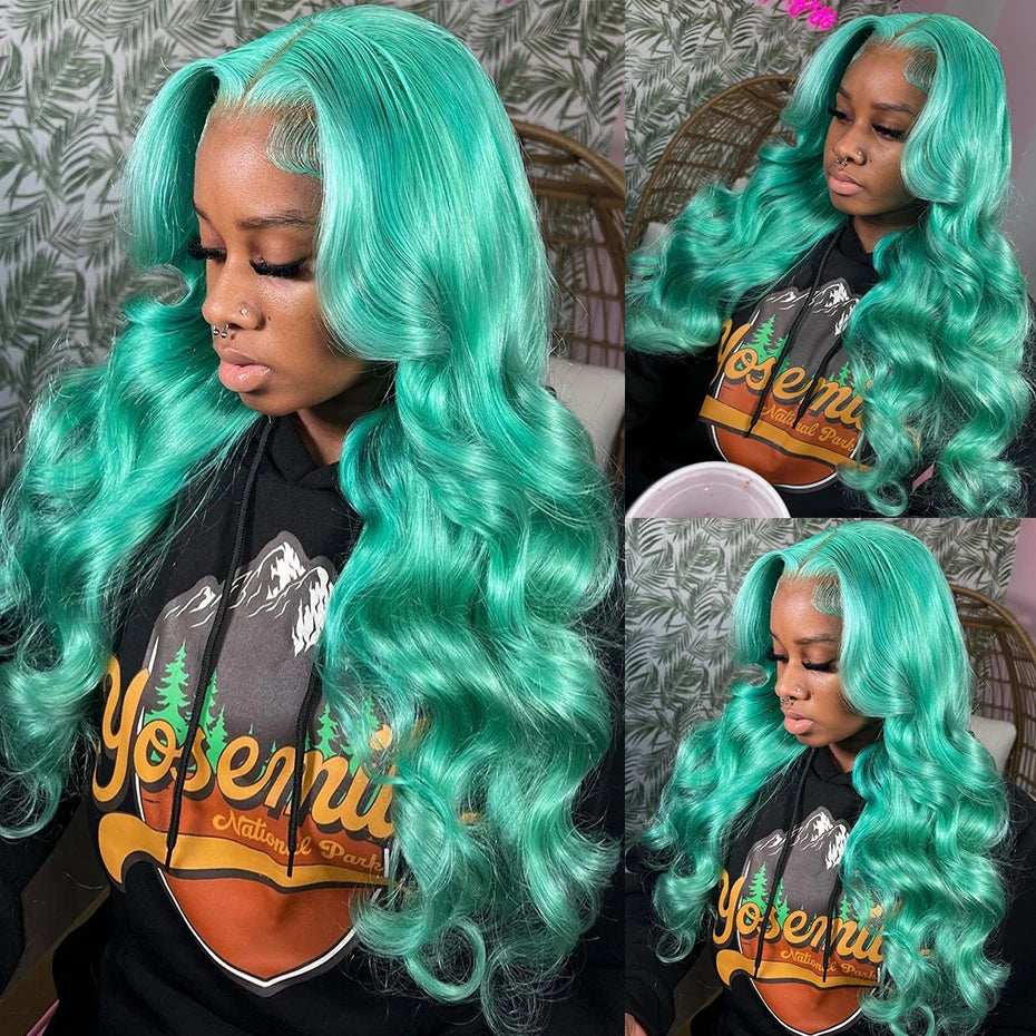 30 40 Inch Hot Pink Transparent Lace Front Wig Human Hair 13x6 Purple Green 613 Blonde Lace Frontal Wig Grey Colored Hair Wigs