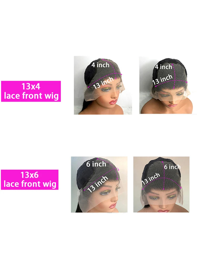 40 Inch Transparent Lace Frontal Wigs 13x6 13x4 HD Body Wave Human Hair Front Wig 200 Density Pre Plucked Lace Wigs For Women