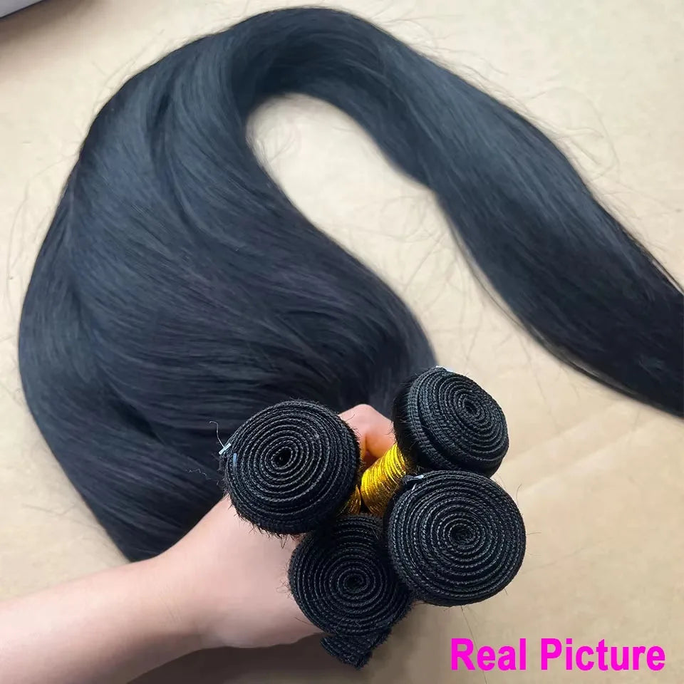 BINF Hair Wholesale100% Brazilian Human Hair Bundles 8-30 Inch Bone Straight Raw Human Hair Bundles Extensions Deal 2 3 4 Bundle