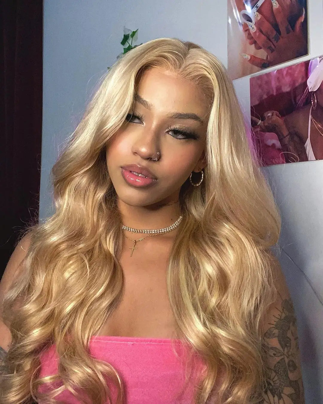 27 Honey Blonde Body Wave Human Hair Wig 13x6 Hd Lace Frontal Wig Color Human Hair 200 Density Colored Preplucked Brazilian Wigs