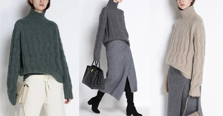 Cashmere turtleneck sweater