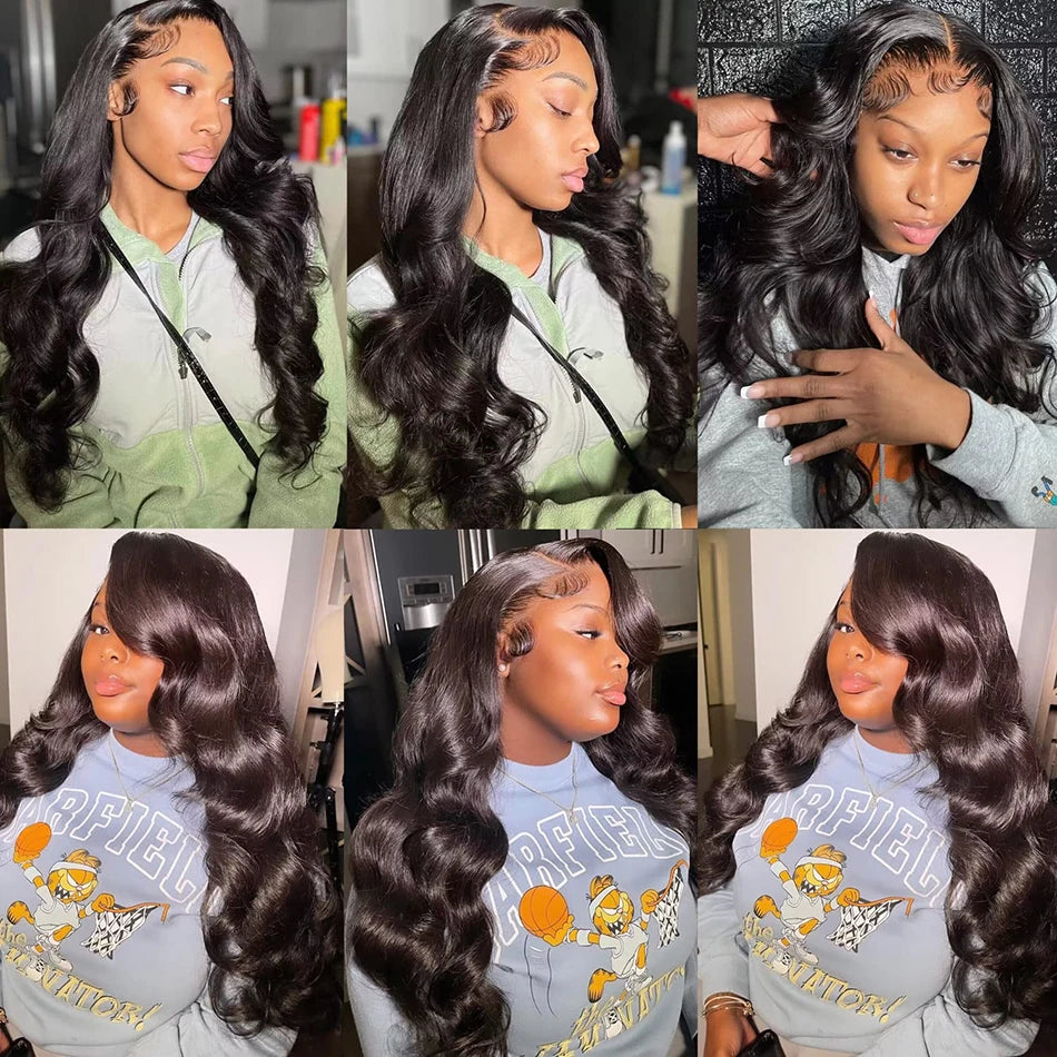360 Full Lace Wig Body Wave Lace Front Wig 13X6 Human Hair 13X4 Hd Lace Frontal Wig 30 40 Inch Brazilian Pre Plucked Black Wigs