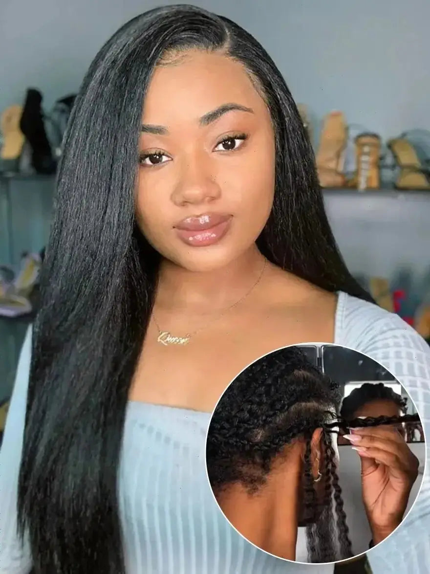 Kinky Straight Feather Crochet 100% Human Hair Extension Pre Separated Knotless Crochet Hair Bundles For Reusable Boho Braids