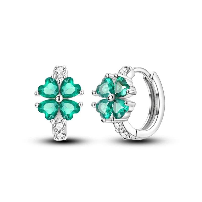 Original 925 Sterling Silver Women Hoop Earrings High Quality Shine Zircon U Shaped Classic Style Earring For Women Jewelry Gift