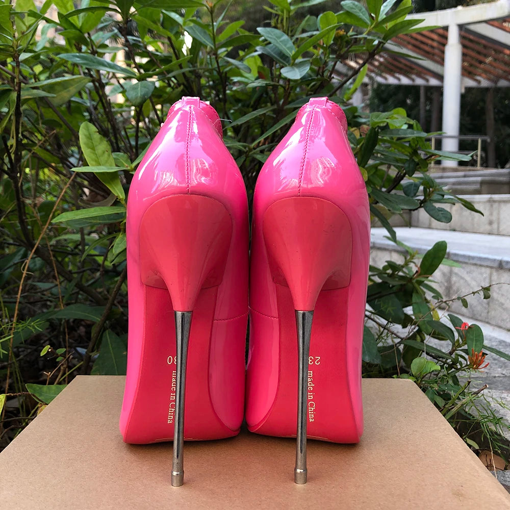 Customize 16cm Extreme Metal High Heels Stilettos Sexy Women Solid Black Red inside Pumps Party Unisex Man Shoes Crossdresser
