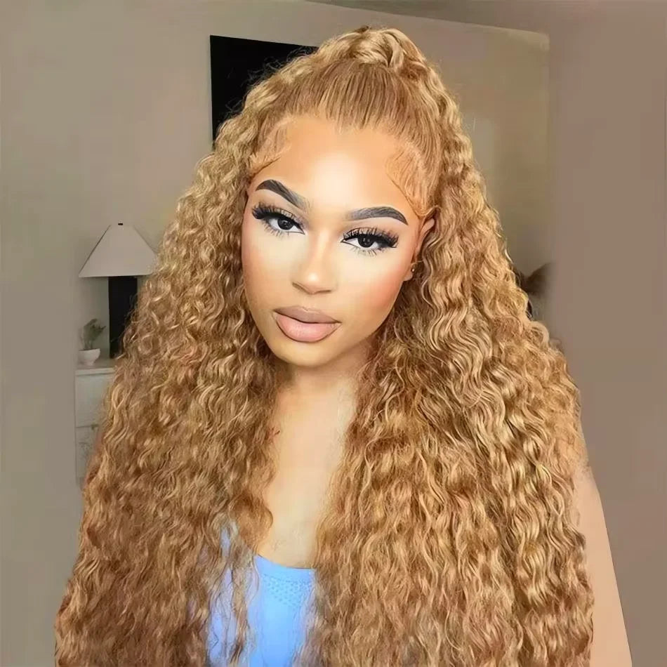27 Honey Blonde Body Wave Human Hair Wig 13x6 Hd Lace Frontal Wig Color Human Hair 200 Density Colored Preplucked Brazilian Wigs