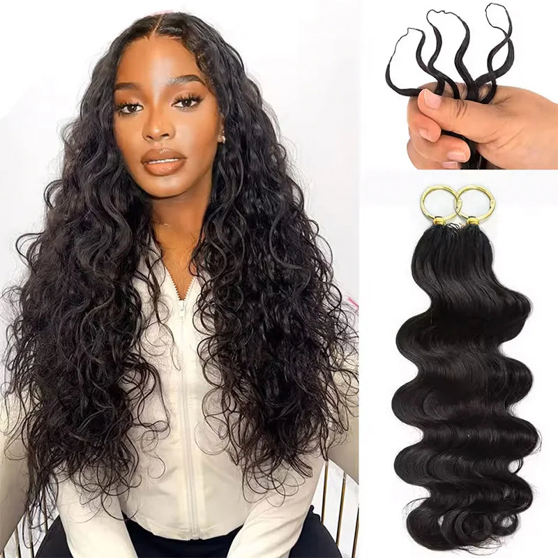 12A 30 Inch Crochet Human Hair Body Wave Knotless Pre-Separated Crochet Virgin Feather Afro Hair Extensions Human Hair For Women
