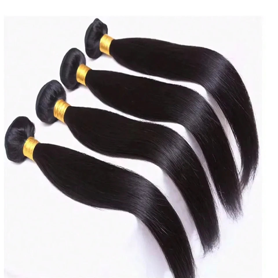 BINF Hair Wholesale100% Brazilian Human Hair Bundles 8-30 Inch Bone Straight Raw Human Hair Bundles Extensions Deal 2 3 4 Bundle
