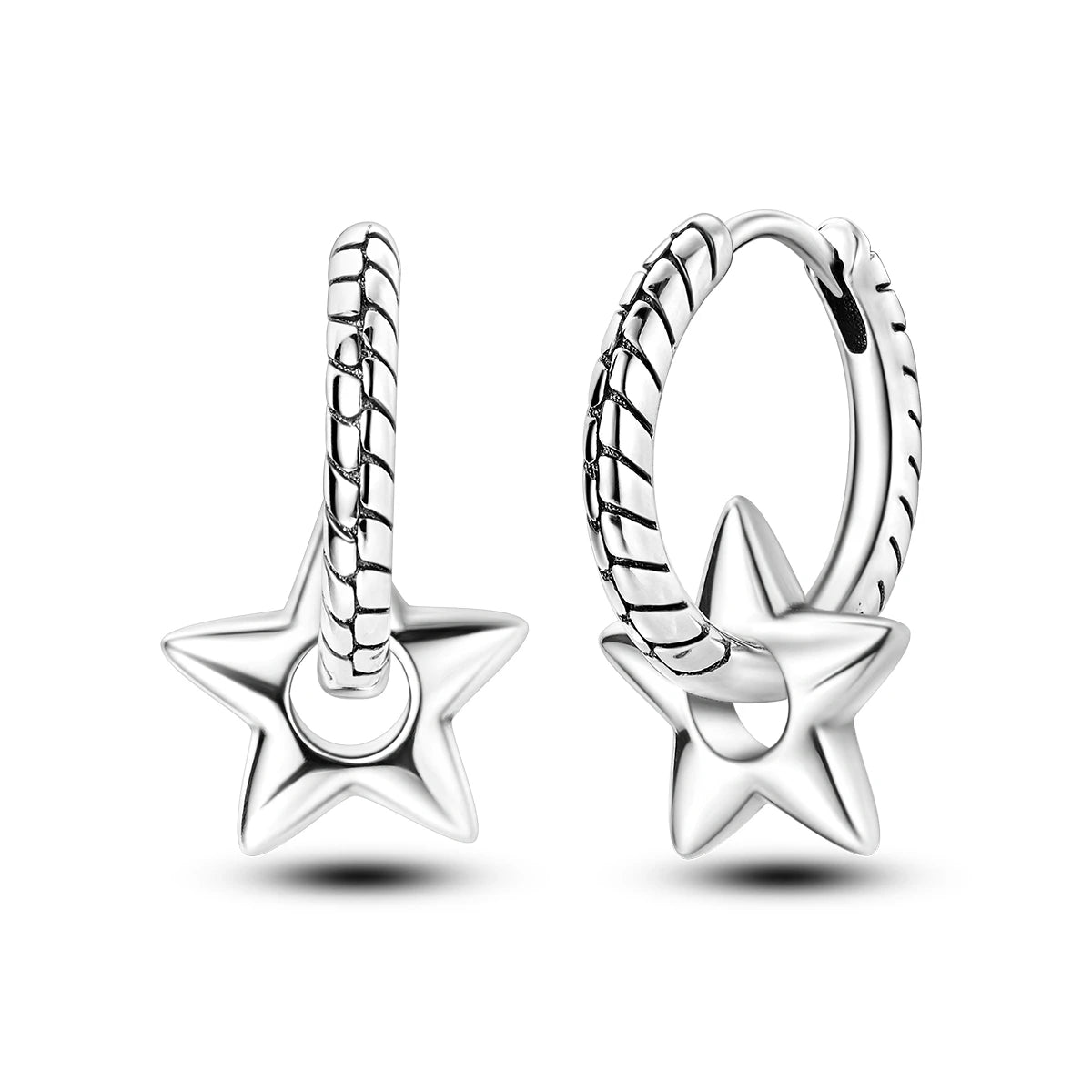Original 925 Sterling Silver Women Hoop Earrings High Quality Shine Zircon U Shaped Classic Style Earring For Women Jewelry Gift