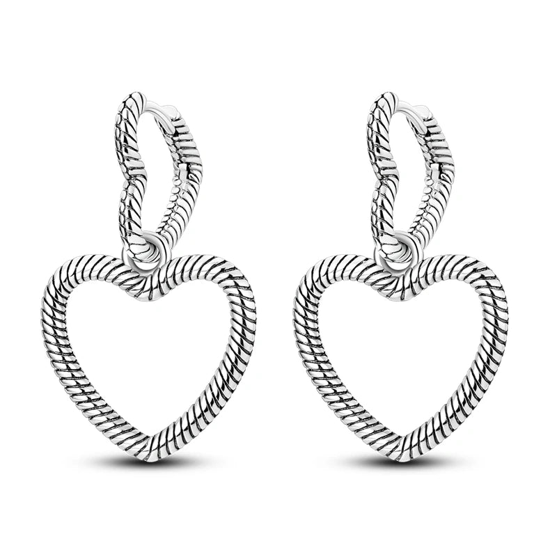 Original 925 Sterling Silver Women Hoop Earrings High Quality Shine Zircon U Shaped Classic Style Earring For Women Jewelry Gift