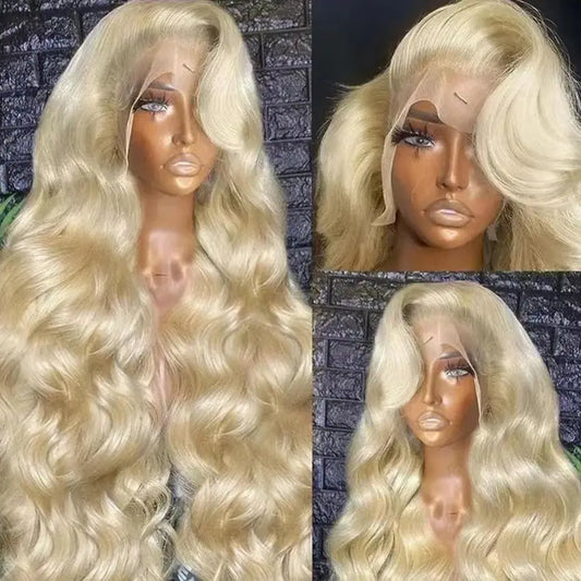 Blonde Human Lace Front Wig 613 Hd Lace Frontal Wig 13X6 Body Wave Human Hair Wigs For Women Pre Plucked 30 32 Inch 220 Density
