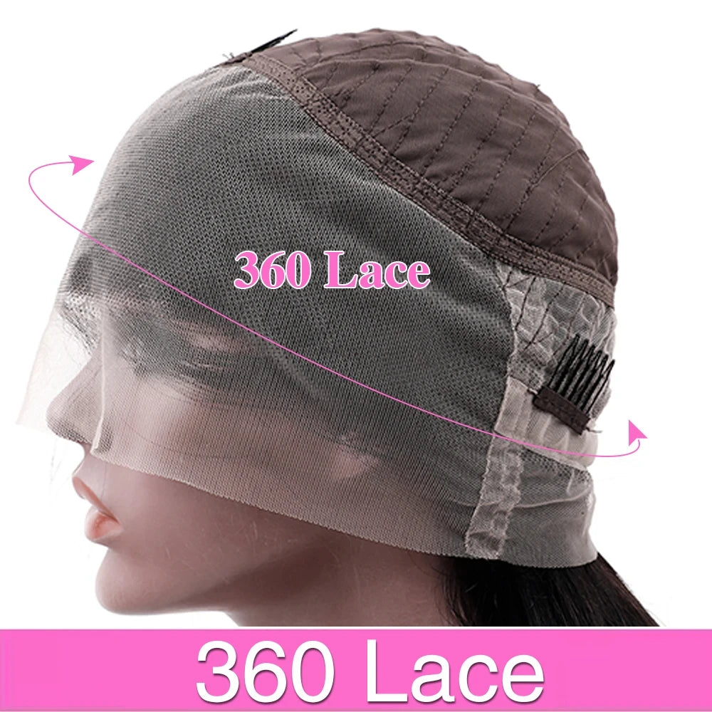 30 38 Inch Deep Wave 13x6 HD Lace Front Human Hair Wig Remy Curl 360Full Lace Frontal Wig Human Hair For Black Women 200 Density