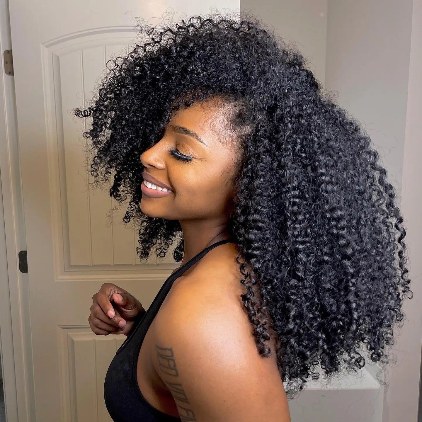 12A Small Spirals Curly Crochet Human Hair Extensions Deep Pixie Curls Crochet Hair Pre Separated Knotless Miracle Knot Braids