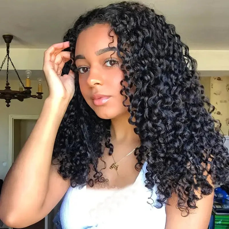 Feather Crochet Human Hair Knotless Pixie Curls Extensions Lightweight Pre Separated For Braids Small Spirals Curly Crochet Hair