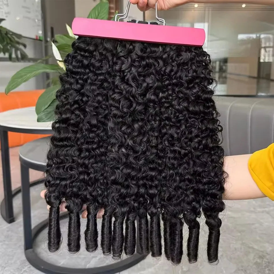 12A Burmese Curly Hair Bundles Burmese Virgin Raw Human Hair Bundles Unprocessed Weaving Water Wave Curly Hair Extensions 32In