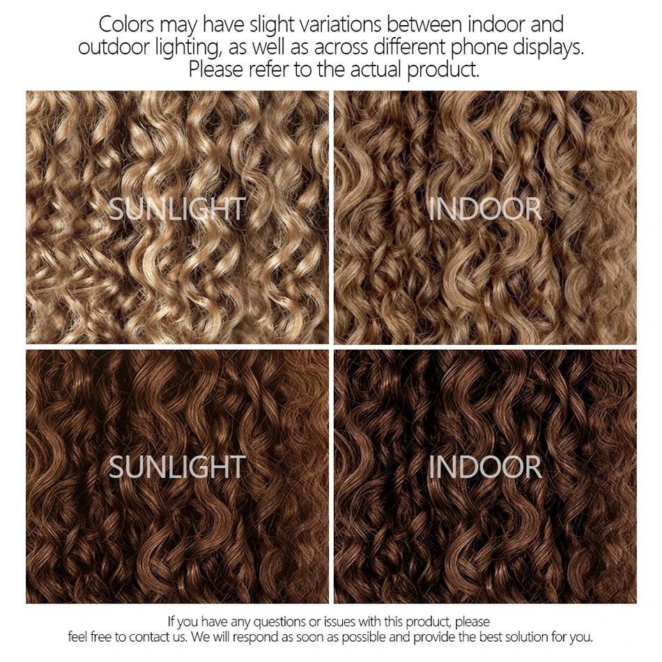 Honey Blonde Feather Crochet Human Hair Extensions Knotless Pre-Separated Pixie Curl Small Spirals Curly Crochet Hair for Boho