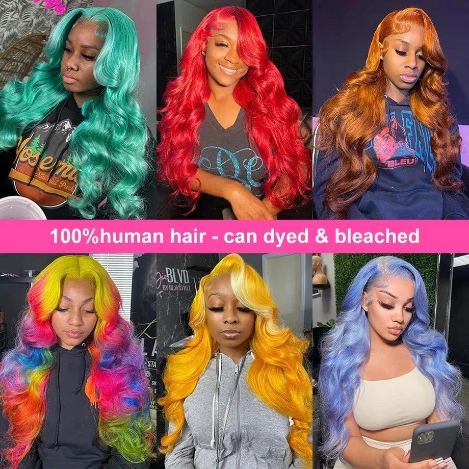 250 Density 613 Blonde 13x6 Hd Lace Frontal Wig Body Wave Human Hair Wigs Real Brazilian Straight Colored Human Hair For Women