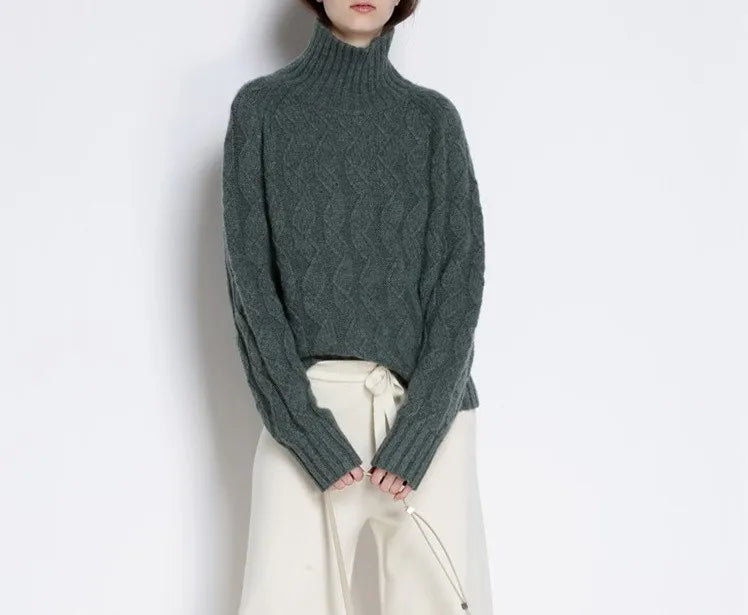 Ms Audrey's House Turtleneck Knit Sweater