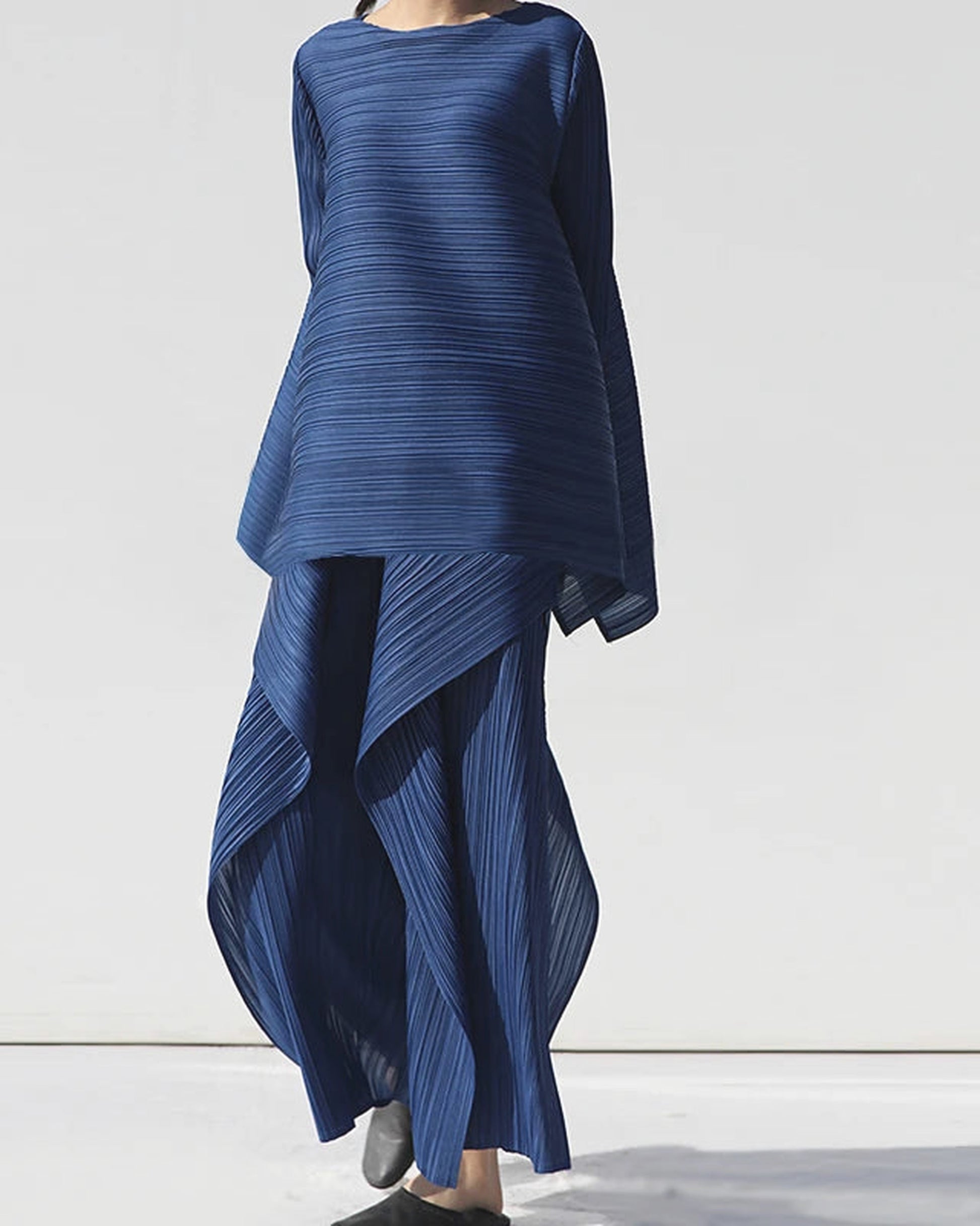 Miyake Pleated Two Piece Set - Editorial